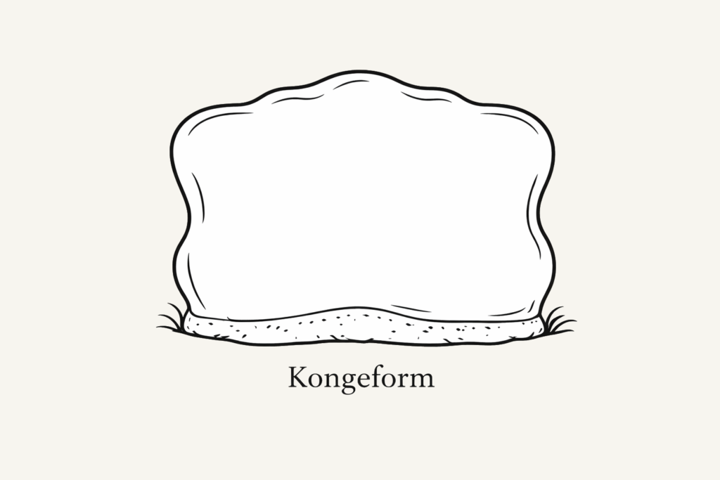 Gravstens form kaldet Kongeform eller Klassisk
